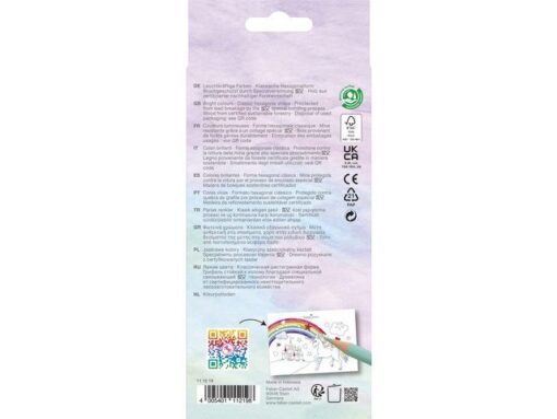 Kleurpotlood Faber-Castell Unicorn zeskantig 10 stuks       Kleuren+3 pastel kleuren in karton etui