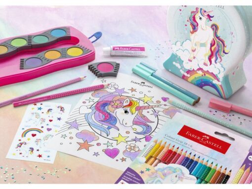 Faber Castell Viltstift Faber-Castell Connector Snow globe Unicorn 33     stuks assorti