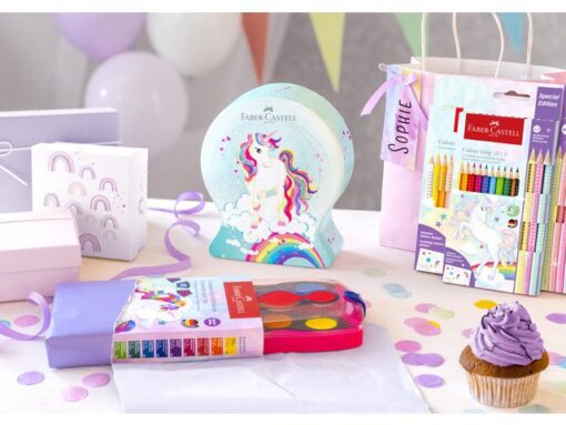 Faber Castell Viltstift Faber-Castell Connector Snow globe Unicorn 33     stuks assorti