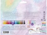 Viltstiften Faber-Castell Unicorn 18x standaard kleuren +   6x pastel kleuren incl. unicorn stickers in  karton etui