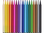 Viltstiften Faber-Castell Unicorn 18x standaard kleuren +   6x pastel kleuren incl. unicorn stickers in  karton etui