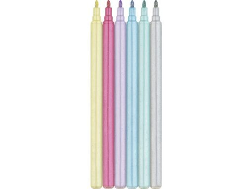 Viltstiften Faber-Castell Unicorn 18x standaard kleuren +   6x pastel kleuren incl. unicorn stickers in  karton etui