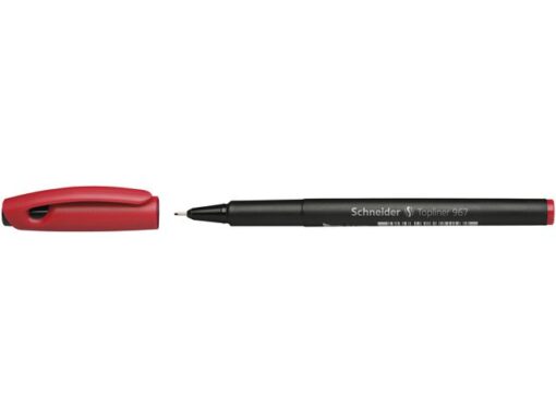 @Fineliner Schneider Topliner 967 0,4mm rood doos 10 stuks