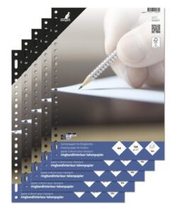 Kangaro KTC @Ringbandinterieur Kangaro A4 tekenpapier 23r krimp a 5 stuks                             120 grams 50 vel