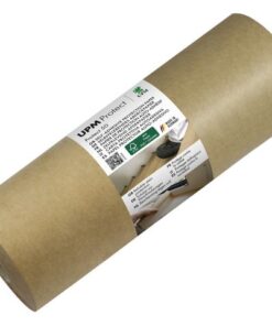 50g/m op rol. Lijm op waterbasis. Hecht op vloeren