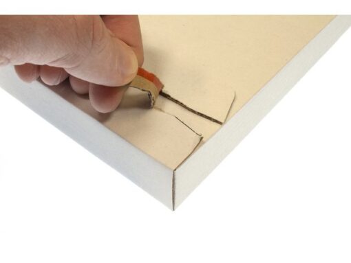 Brievenbusdoos Raadhuis A4+ 350x250x28mm wit 650grs duplex  krimp a 5 stuks