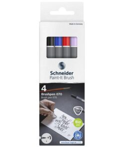 Brushpen Schneider Paint-it 070 4st. ass. kartonetui