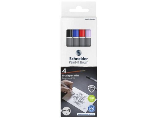 Brushpen Schneider Paint-it 070 4st. ass. kartonetui