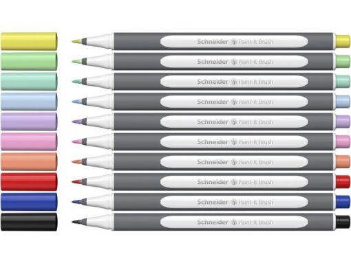 Brushpen Schneider Paint-it 070 8+2 ass. karton etui