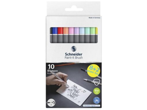 Brushpen Schneider Paint-it 070 8+2 ass. karton etui