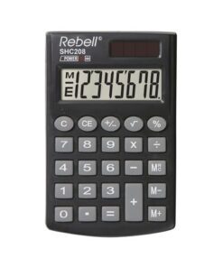 Calculator Rebell-SHC208-BX zwart pocket