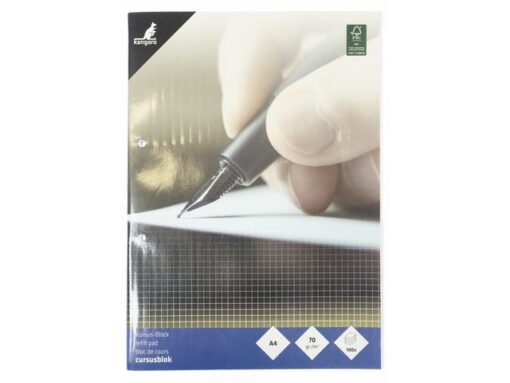 Cursusblok Kangaro A4 ruit 5mm 70 grs 100 vel