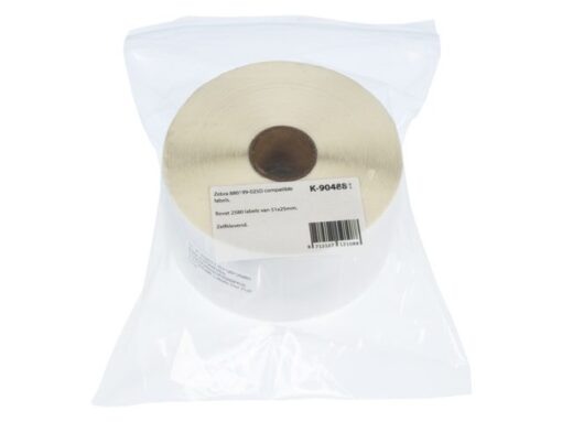 Kangaro KTC Etiket Kangaro 1 rol 51x25mm compatible Zebra 880199-025D   2580 stuks op rol