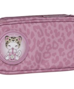 Etui Beckmann ovaal Leeg Furry pink