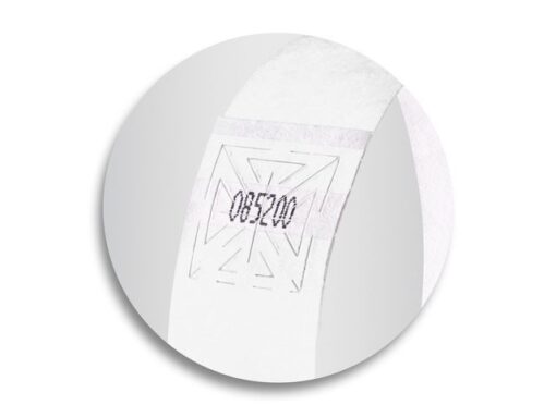 Evenementenbandjes Sigel super soft, 255x25mm 120 stuks wit