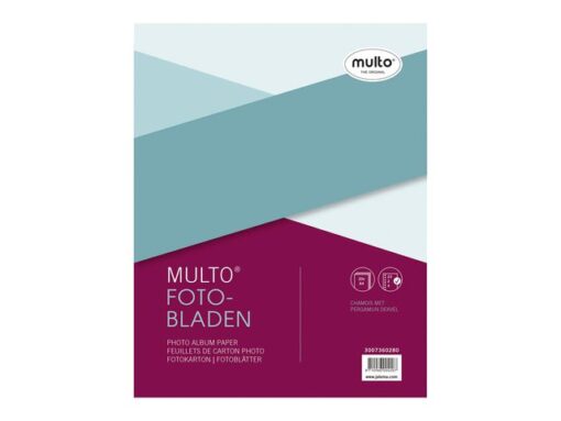 Fotobladen Multo A4 23r chamois met zuurvrij dekvel krimp a 20 stuks