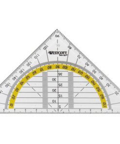 Geodriehoek Westcott 14cm in zak