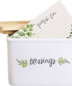 Giftset Èccolo HL receptenbox Blessing met 50 kaarten incl. deksel hout