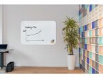 Glasmagneetbord Artverum wit 1200x900x10mm incl. bordmarker zwart