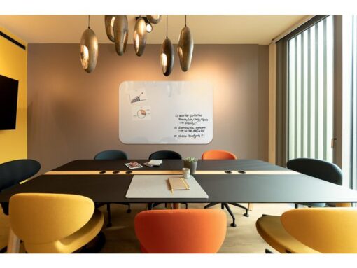 Glasmagneetbord Artverum wit 1800x1200x10mm incl.           bordmarker zwart