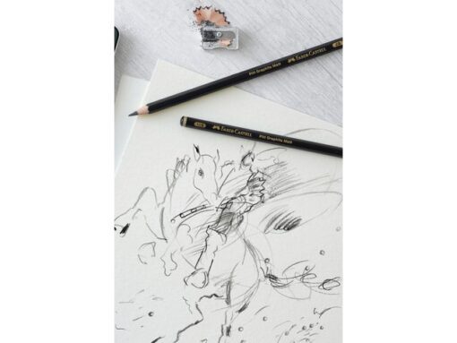 Grafietpotlood Faber-Castell Pitt Mat set 4 potl.           2B,6B,10B, 14B, 1 gum, 1 enkele slijper op blis.