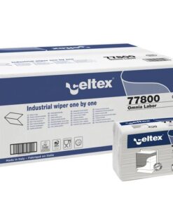 Handdoek Celtex MM Omnia Labor V-vouw 2-laags wit doos 8    pak a 300 vel 25 x 30 cm