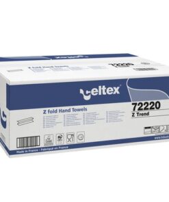 Handdoek Celtex Z-vouw 2-laags wit doos 25 pak a 150 vel    20,5 x 24 cm