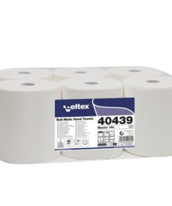 Handdoekrol Celtex 2-laags wit 140 meter krimp a 6 rol