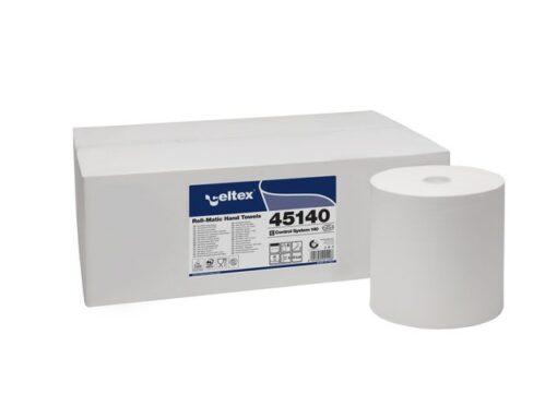 Handdoekrol Celtex MM E-Control 2-laags wit 140 meter doos  a 6 rol