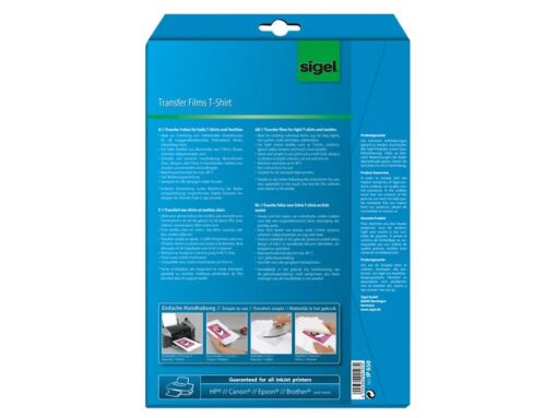 Inkjetfolie Sigel A4 Transfer blanco 3 vel voor opstrijken