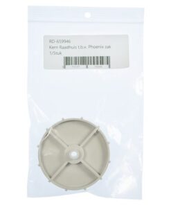 Deze kunststof grijze kern is geschikt voor de Phoenix zakkensluiter (RD-659945) en dient ter vervanging. De taperolhouder  heeft een diameter van 76mm en is geschikt voor tapebreedte 9mm en 12mm. Maak uw verpakkingsproces soepeler en efficiënter met de Raadhuis Phoenix Zakkensluiter - de ideale partner voor uw verpakkingswerkzaamheden.