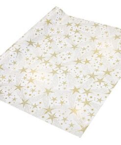 Kerstcadeaupapier Sigel, Dancing sterren, met gouddruk,     glad papier, 80g, 5mx70cm