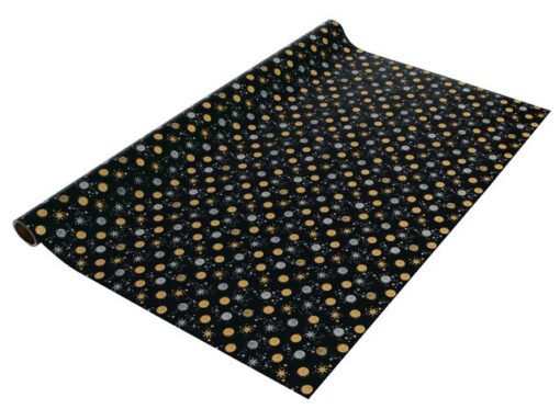 Kerstcadeaupapier Sigel, Stardust, met zilver- en gouddruk, glad papier, 80g,