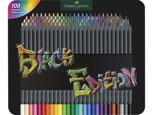 Kleurpotlood Faber-Castell Black Edition 100 stuks in       bliketui