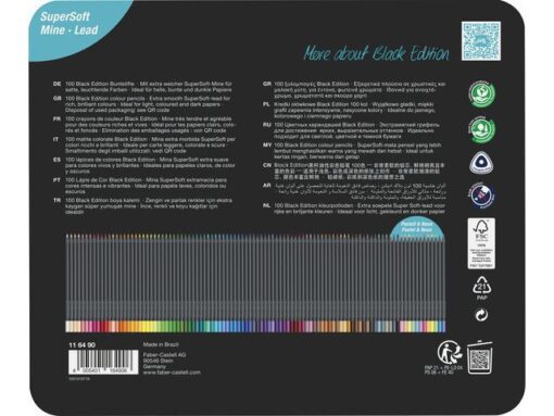 Kleurpotlood Faber-Castell Black Edition 100 stuks in       bliketui