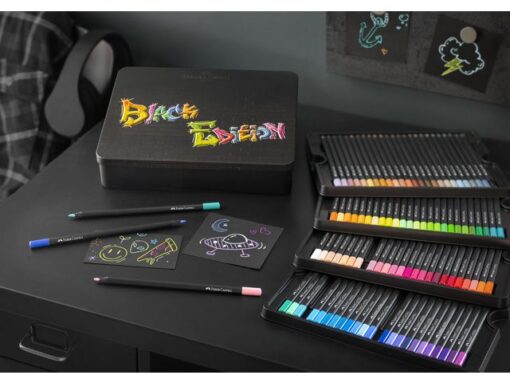 Kleurpotlood Faber-Castell Black Edition 100 stuks in       bliketui