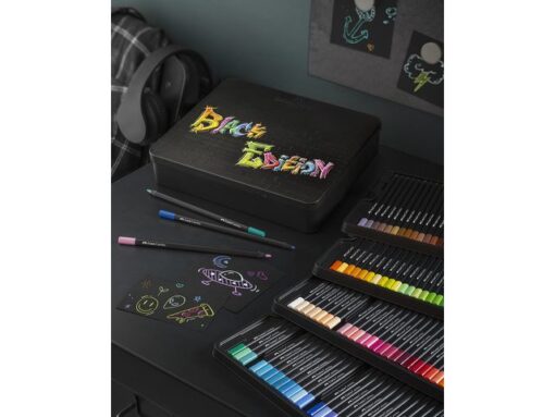 Kleurpotlood Faber-Castell Black Edition 100 stuks in       bliketui