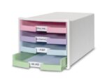Ladekast HAN Impuls met 4 open laden wit/pastel