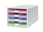 Ladekast HAN Impuls met 4 open laden wit/pastel