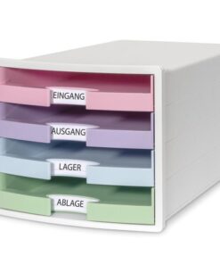 Ladekast HAN Impuls met 4 open laden wit/pastel