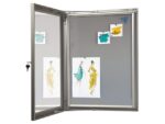 Memobord Seco A3 Perspex zilver/grijs afsluitbaar