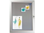 Memobord Seco A3 Perspex zilver/grijs afsluitbaar