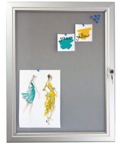 Memobord Seco A3 Perspex zilver/grijs afsluitbaar