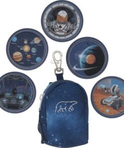 Mini tas Beckmann Space Mission blue incl. 5 buttons