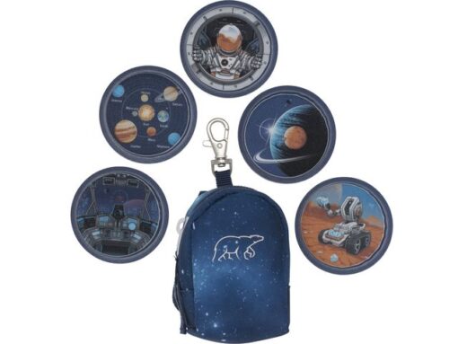 Mini tas Beckmann Space Mission blue incl. 5 buttons