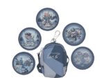 Mini tas Beckmann Tiger Race blue incl. 5 buttons