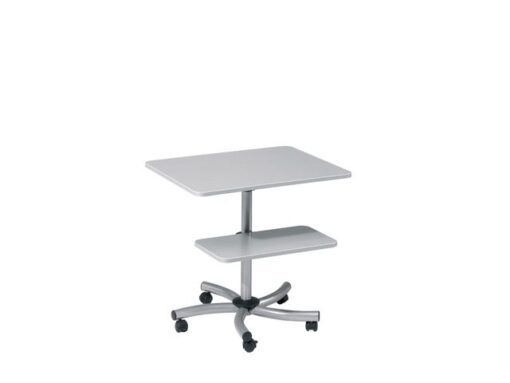 Mobiele werktafel Rocada 2 verstelbare bladen melamine grijs