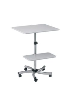 Mobiele werktafel Rocada 2 verstelbare bladen melamine grijs