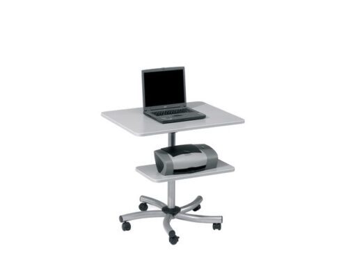 Mobiele werktafel Rocada 2 verstelbare bladen melamine grijs