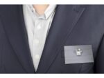 Naambadge Kangaro 60x90mm doos a 24 stuks met clip, speld   en insteekkaartjes wit